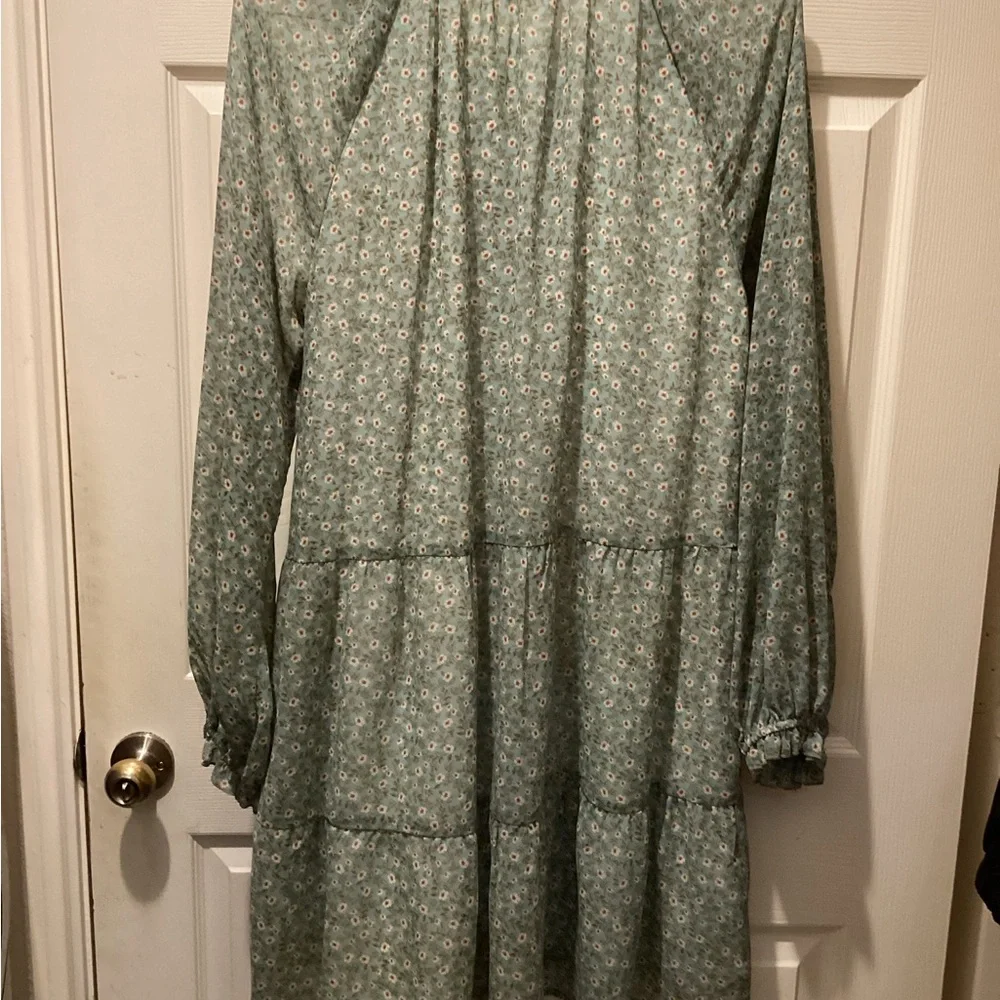 Show Me Your MuMu Kids Dress in Floral Green - Picture 4 of 5